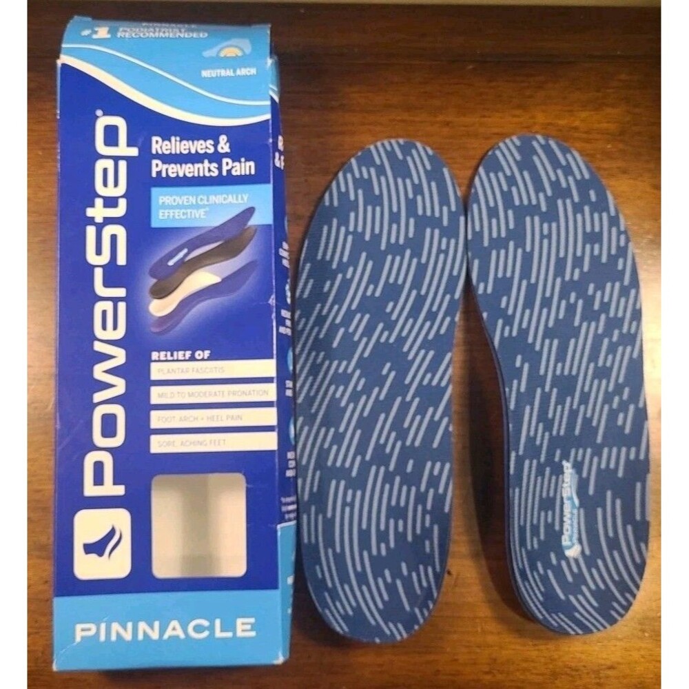 Powerstep Pinnacle G Mens 10-10.5 Womens 12 Neutral Orthotic Arch Support Insole